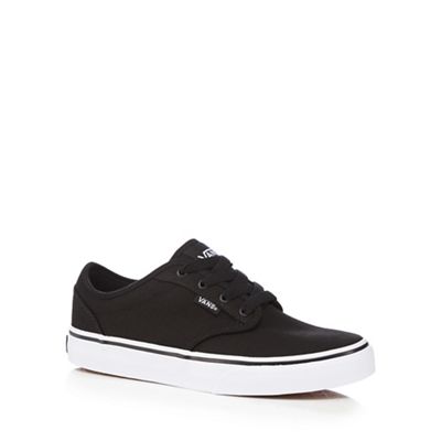 Boys' black lace up trainers